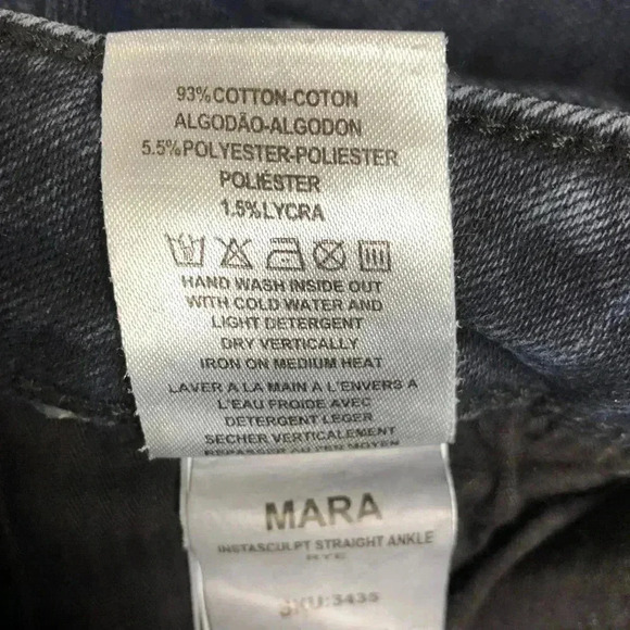 DL1961 Mara Straight Ankle Jeans size 27 Raw Hem - Picture 9 of 9